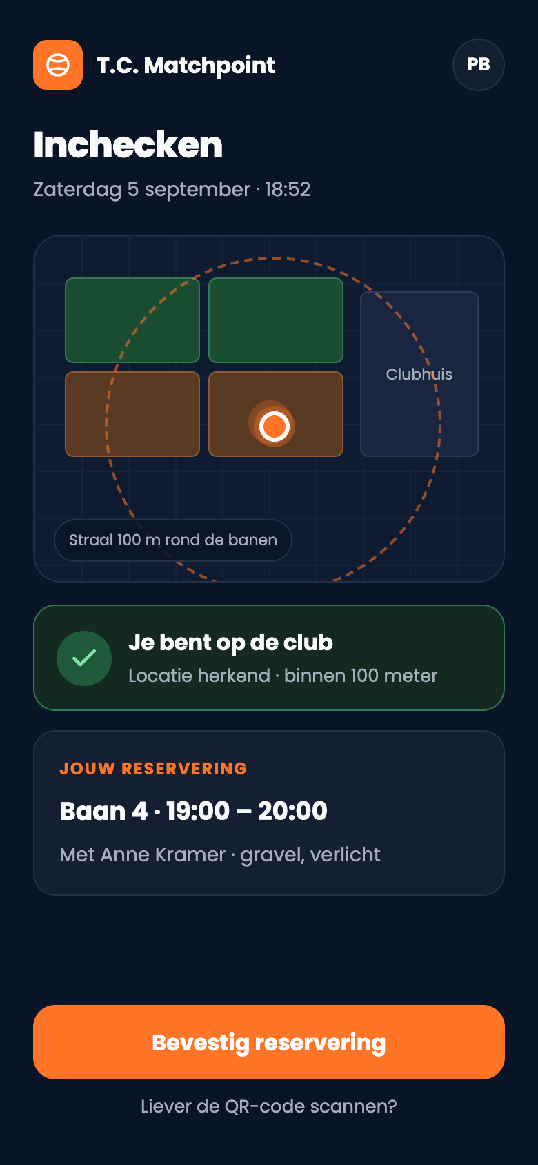 Je bent op de club